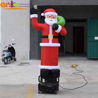 Père Noël gonflable pas cher à une jambe, danseur de neige, pour Noël