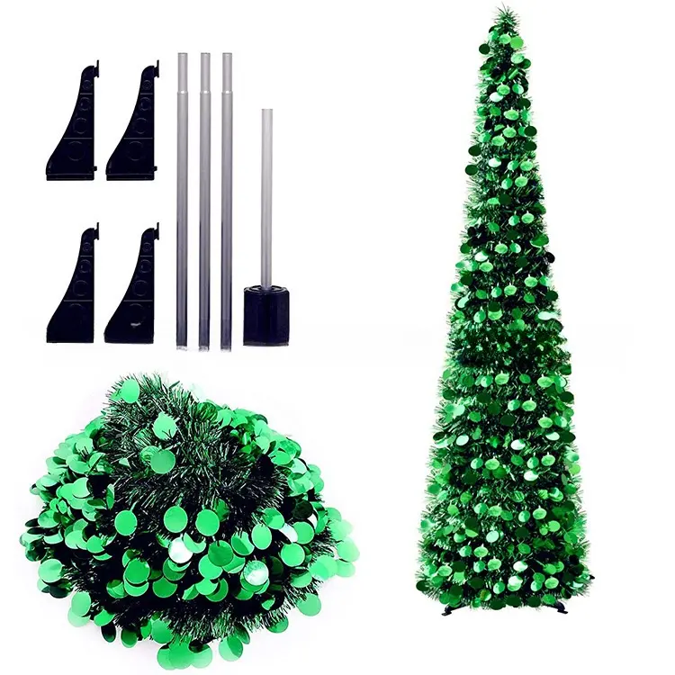 Vendita calda regalo di natale festa decorazione della casa moderno PVC rosso Indoor tinsel artificiale balsamo hill albero di natale