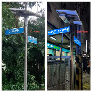 Segnaletica Stradale a LED ad Alta Luminosità con Cornice in Acciaio Inox, Alimentata a Energia Solare, per Indicazioni Stradali - Product Image 2