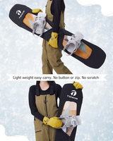 Housse de sac de ski réglable portable avec logo personnalisé housse de snowboard en polyester avec bandoulière