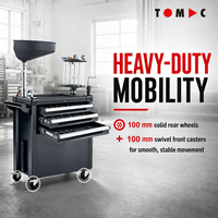 Extracteur d'huile pneumatique TOMAC 70L avec armoire à outils et kit de filtre à huile, outils automobiles, outils pour camions