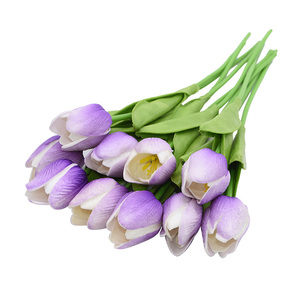 Décoration <span class=keywords><strong>de</strong></span> mariage, fleurs artificielles en soie, tulipes jaunes, fleurs artificielles blanches, bulbes <span class=keywords><strong>de</strong></span> tulipes - Product Image 4