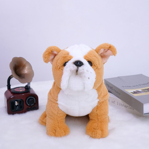 Peluche de simulation de bouledogue, poupée de confort, oreiller de poupée, dessin animé, Noël, rembourrage en coton PP, 11-30 cm, vente en gros - Product Image 5