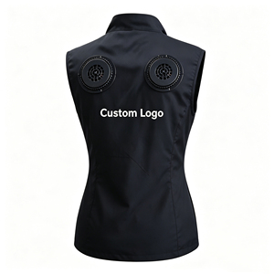 Custom Brand Logo Electric Fan <b>Cooling</b> Vest Portable USB Rechargeable Workwear <b>Jacket</b> Breathable Summer Work Vest for Outdoor - Product Image 1