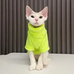 Prezzo basso double-face pile Sphynx cat Canadian Sphynx Apparel Designs Dog maglione Puppy Clothes Pet Clothes vestiti per cani personalizzati - Product Image 3