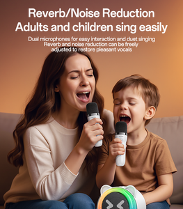 Yesido Micrô khử tiếng ồn hiệu ứng ánh sáng LED bt5.3 loa không dây micrô kép cho trẻ em loa nhỏ ysw36 - Product Image 4