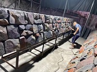 Panneaux muraux en pierre artificielle PU légers, ignifuges et écologiques pour l'extérieur des hôtels et villas, carreaux muraux décoratifs 3D 5