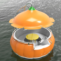 Bateau Donut BBQ flottant sur l'eau, restaurant flottant, épaisseur LLDPE, bateau électrique, capacité 6-8 personnes, bateau à pédales électrique flottant