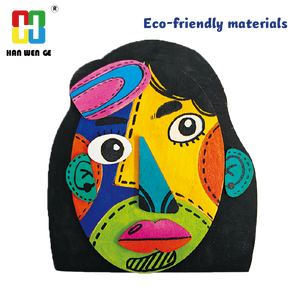 Kit de collage artistique abstrait en bois Hanwenge, style Picasso, pour créer des visages, pour enfants et adultes, décoration murale créative, ensemble d'activités de peinture - Product Image 1