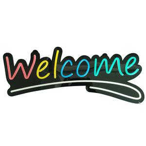 Personalizable impermeable <span class=keywords><strong>Luz</strong></span> neón <span class=keywords><strong>luz</strong></span> amor acrílico neón signo bienvenida carta boda Led signos para puerta delantera - Product Image 6