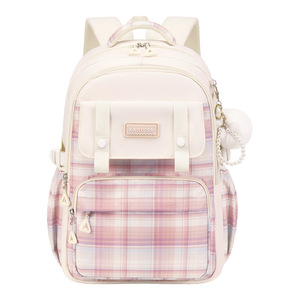Mochila Escolar Casual a Cuadros para Niñas de Primaria 3-6, Superligera, Oxford, Grande - Product Image 5