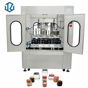 Auto twist off glass jar vacuum automatic glass bottle jar honey filling and vacuum capping machine