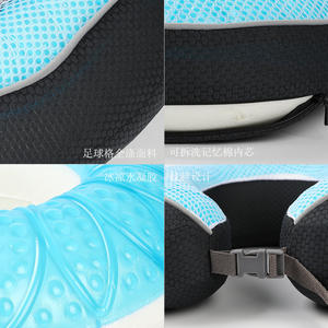 Almohada de espuma viscoelástica en forma de U TopperCar, rosa y negra, para viajes, para adultos - Product Image 2