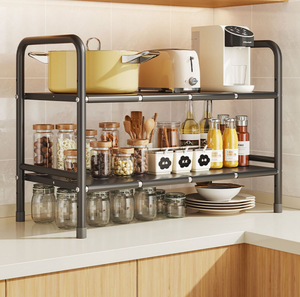Modern <b>Kitchen</b> Retractable Drain Trough Storage <b>Rack</b> with Layered Pot <b>Rack</b> Multifunctional Organizing <b>Rack</b> - Product Image 5