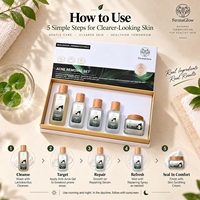 Kit de Soins Cutanés Anti-Acné et Anti-Imperfections à l'Acide Salicylique Fermenté, au Théier et à la Corteau de Saule pour le Nettoyage des Pores et le Contrôle du Sébum