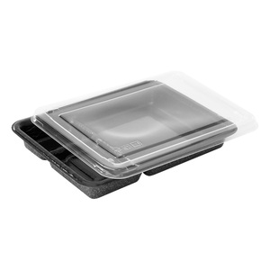 [Ecotainer] Contenant à déjeuner écologique en mousse PP à 3 compartiments pour la cuisine, pour cadeaux - Couvercle à rabat, léger et portable - Product Image 5