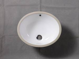 כיפה ואולך 18 אינץ 'מתחת לכיור חדר אמבטיה מודרני לבן אובל עבור מלון ווילה לשימוש לאגן - Product Image 4