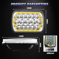 5x7 7 pouces 45W Halo Led Voiture Travail Lumière Haut Bas Faisceau avec 45W Extérieur Auto Éclairage Travail 7pulgadas