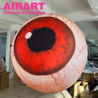 Œil humain gonflable imprimé sur mesure, œil géant réaliste gonflable pour installation artistique, événement en boîte de nuit, décoration d'Halloween