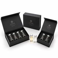 Boîte magnétique durable, ensemble de flacons multi-usages de 30 ml et 50 ml, style livre, boîte magnétique en similicuir avec doublure en satin et dorure à chaud