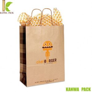 ถุงกระดาษคราฟท์พิมพ์ลายตามสั่งสำหรับร้านอาหาร ถุงใส่กลับบ้าน ถุงบรรจุภัณฑ์รักษ์โลก - Product Image 6