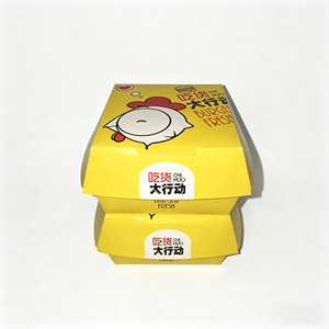 Boîte à hamburger en papier kraft biodégradable de grande taille, écologique, robuste et résistante, pour les grands hamburgers - Product Image 1