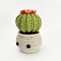 Pot de cactus en laine tissée style Ins, crocheté à la main, doux et mignon, simulation de plante verte, ornements d'ambiance de bureau
