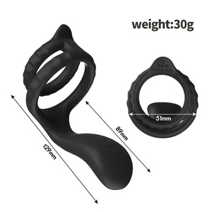 Anneau de Retardement Double en Silicone pour Couples - Anneau Fin Verrouillable pour une Durée Prolongée - Vente en Gros de Produits Intimes - Product Image 4