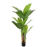 Bananes artificielles de grande taille de 180 cm, arbre artificiel avec pot pour la décoration intérieure et extérieure