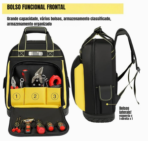 Airaj Durable <strong>Backpack</strong> Heavy Duty <strong>Backpack</strong> Tool <strong>Backpack</strong> Bag Electricians Plumbers Construction Worker Belt Tool Sets Bags Kits - Product Image 3