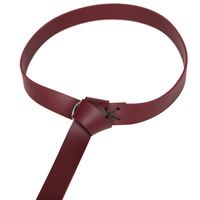Mittelalterlicher Leder-Wikinger-Gürtel aus Kuhhaut mit Seil und O-Ring im Renaissance-Stil