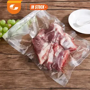 Bolsa de vacío para envasado de alimentos en relieve de plástico al vacío con sellado térmico personalizado para carne
