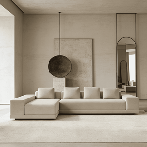 Sofá Seccional en Forma de L Moderno y Lujoso de 3 Plazas, Sofá de Tela Estilo Nube, Muebles Minimalistas Nórdicos para Sala de Estar u Oficina en Casa - Product Image 2