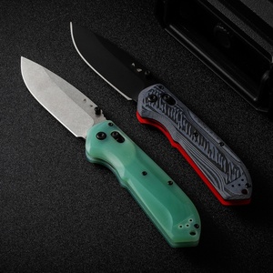 Manico personalizzabile in stile <span class=keywords><strong>Benchmade</strong></span> BM560BK realizzato in materiale G10, lama lavorata tramite lavorazione CNC, coltello pieghevole. - Product Image 4