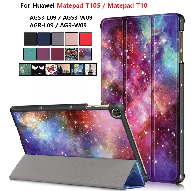 Custodia per Tablet Huawei Matepad T10 T10S 10.1 9.7 per Mate pad T10 s T 10 S custodia 10.1 "AGS3-L09/W09 scocca sottile + penna