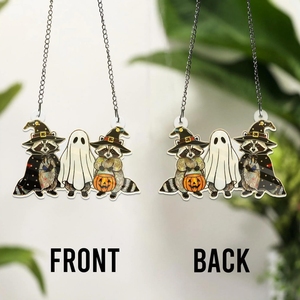 <span class=keywords><strong>Trampa</strong></span> de luz explosiva de Halloween para ventana colgante mapache fantasma diseño Acrílico - Product Image 2