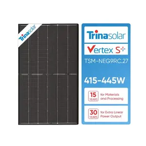 NEG9RC.27 Vertex S+ 425 W 430 W 440 W zweiseitiges Solarpanel vollschwarzes PV-Panel auf EU-Baufsatz mit Doppenglas N-TYPE-PV-Modul Trina