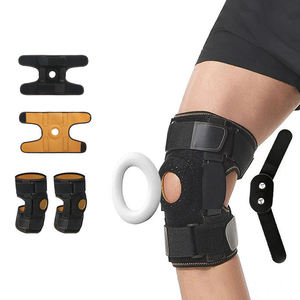 Genouillère ouverte réglable avec supports latéraux, soutien compressif pour le genou avec sangles auto-agrippantes pour le sport, la course à pied et le cyclisme - Product Image 3