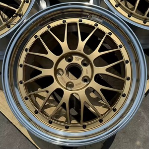 Elegant Gold Multi Spoke Two Piece Forged Aluminium Alloy Rim With Center Cap Universal Fit Passenger <b>Car</b> Wheel For Vehicle - Product Image 1