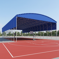 Tente pliante imperméable à armature en acier robuste pour extérieur, idéale pour les terrains de basketball et les activités sportives