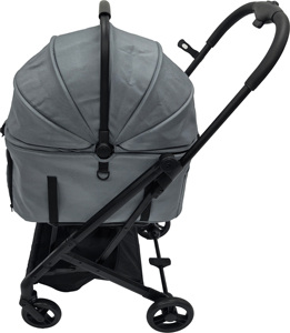 Premium Aluminium 4-wiel grote honden- en kattenbuggy, verstelbaar, opvouwbaar, waterdicht, met standaard, éénhands inklapbaar, 20 kg - Product Image 3