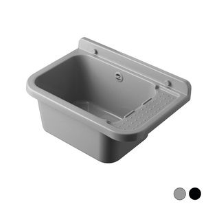 Bañera de Polipropileno de 50 x 34 x 21 cm, Color Gris, Lavabo de Pared para Mascotas - Product Image 3