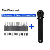 Jeu de 8 embouts de tournevis à cliquet Torx de 1/4 pouces à 90 degrés Poignée en acier chromé de qualité bricolage Support OEM personnalisé