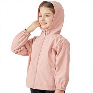 Veste coupe-vent personnalisée pour enfants, vente en gros, veste à capuche légère coupe-vent pour filles et garçons, fermeture éclair, OEM ODM - Product Image 2