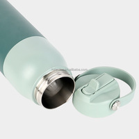 Bouteille d'eau filtrante en acier inoxydable, vente chaude, thermique, portable, 680 ml, 1000 ml, eau potable propre avec filtre réutilisable et paille