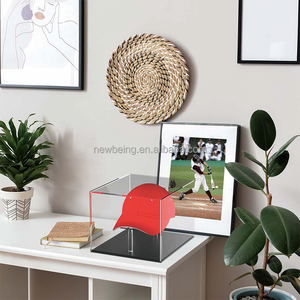 Acrylic hat hiển thị trường ha-bóng chày bóng đá <span class=keywords><strong>cap</strong></span> hiển thị Stand - UV bảo vệ hat tủ bảo vệ lưu trữ Bìa - Product Image 3