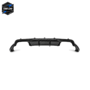 Kit de diffuseur de pare-chocs arrière et de lames latérales en fibre de carbone, finition brillante 3K Twill, revêtement transparent, ajustement direct pour BMW F85 X5M F86 X6M 2013-2019 - Product Image 1