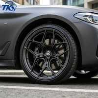 Jantes forgées directionnelles Y-étoile concaves profondes noir mat 19 20 21 pouces 5x112 5x114.3 pour voitures particulières BMW Tesla