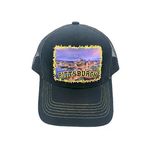 Unisex 6-Panel Trucker Mesh Back Hat 100% Polyester Common Fabric Feature