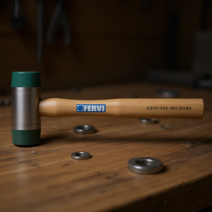 Fervi Mallet Genuine Hickory Handle 16 Oz Steel Head <b>Hammer</b> - Product Image 3